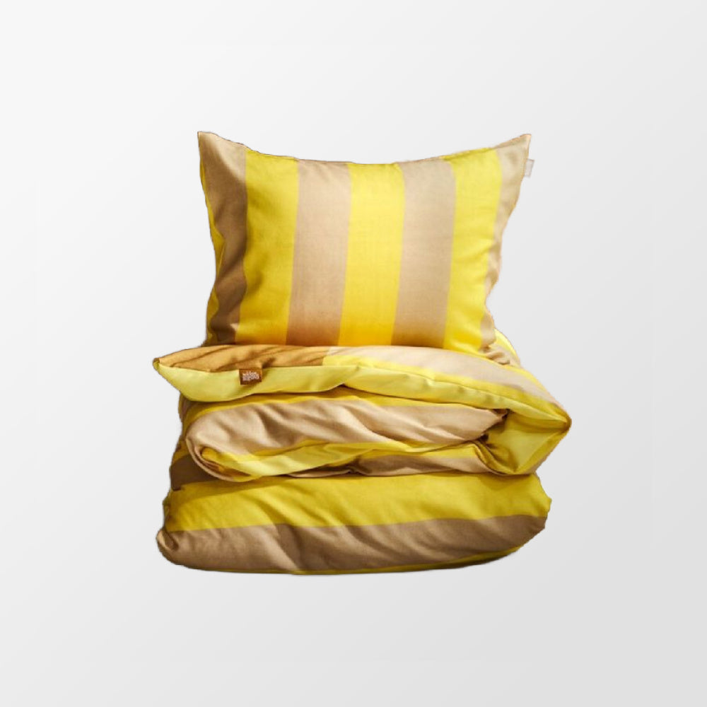 Dekbedovertrek Sunny Yellow in biologisch katoen