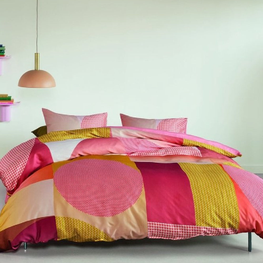 Dekbedovertrek Sunset Boulevard Coral van Dutch Design in warme koraaltinten