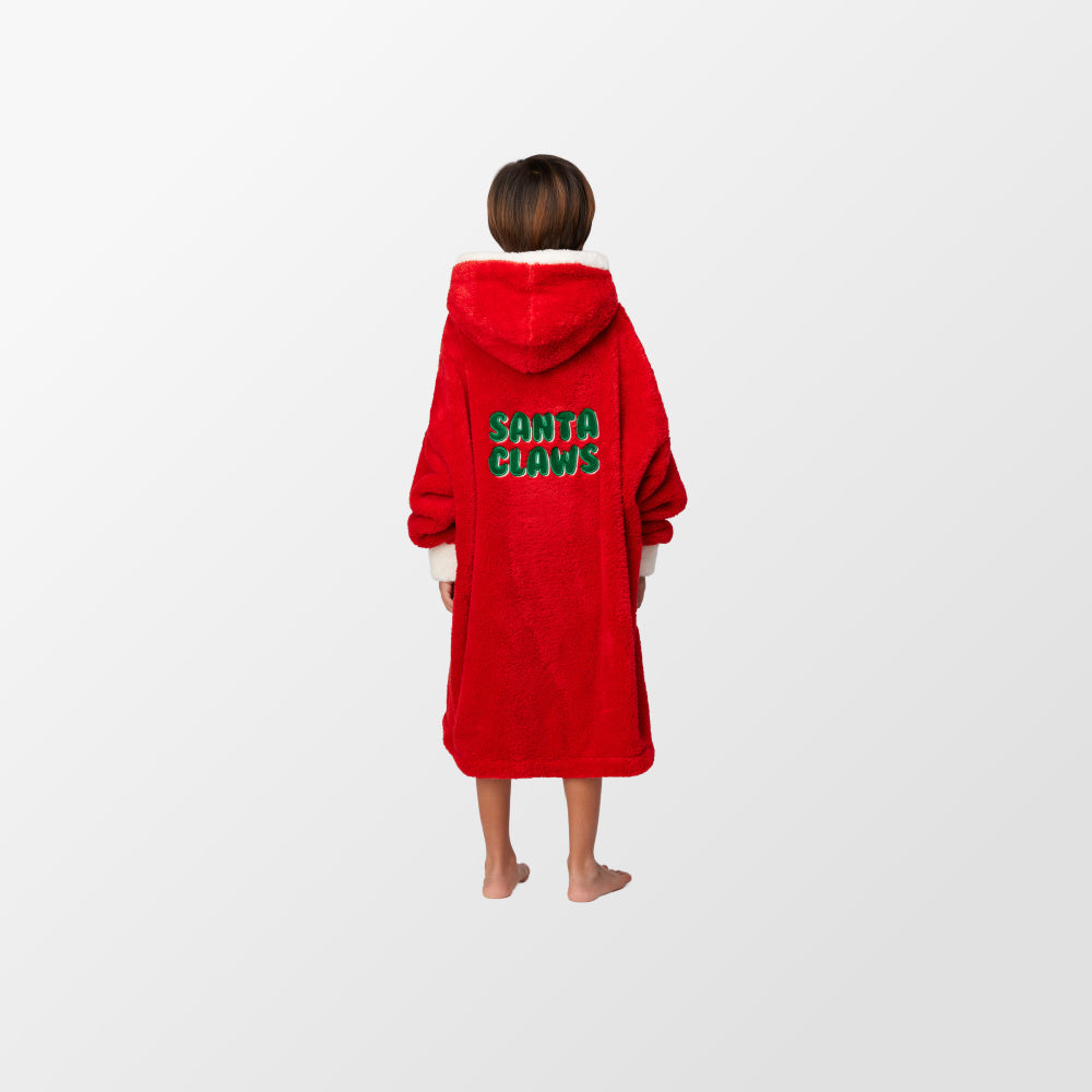 Zachte rode teddyfleece knuffeltrui van Woody