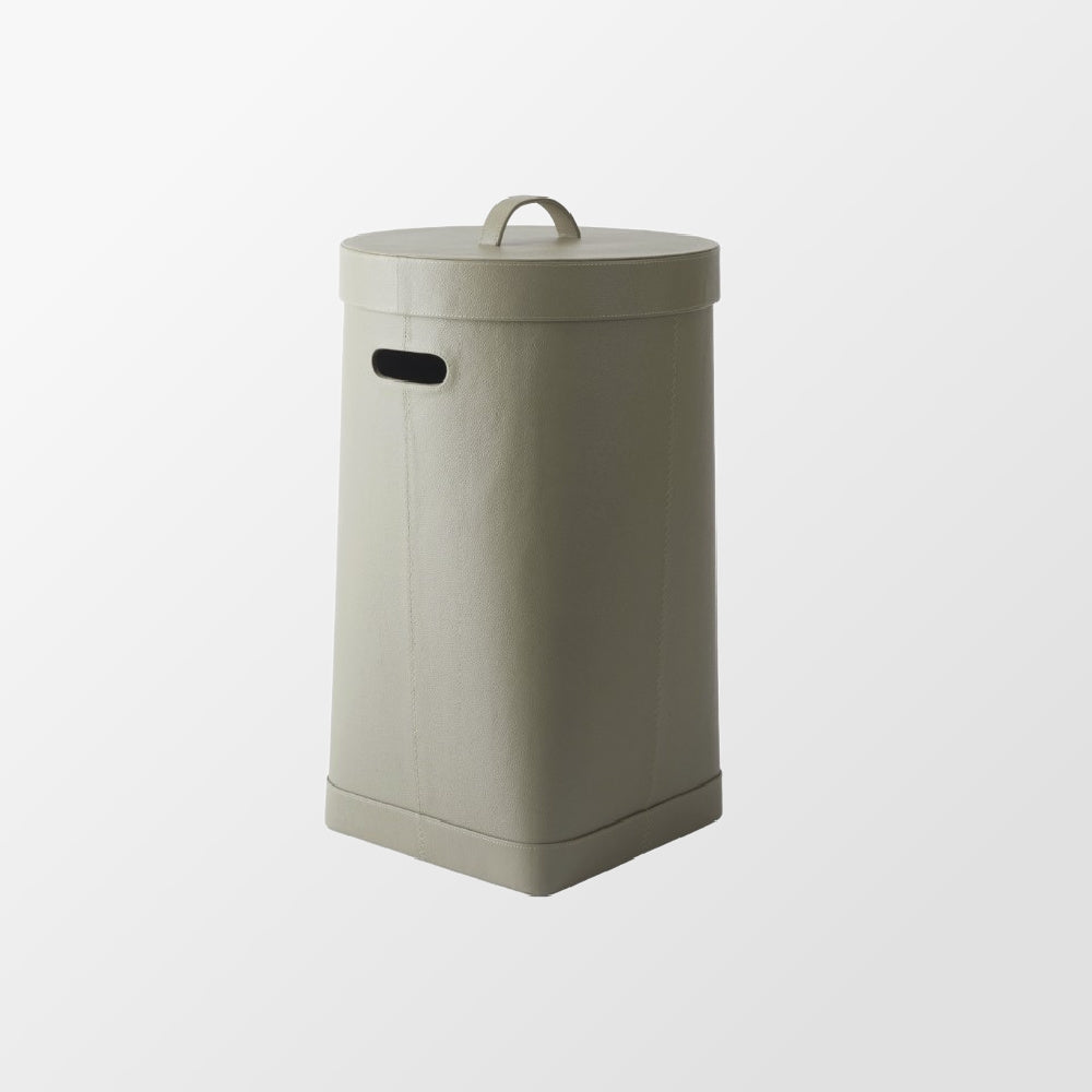Luxe leren wasmand Lotus Taupe van Aquanova