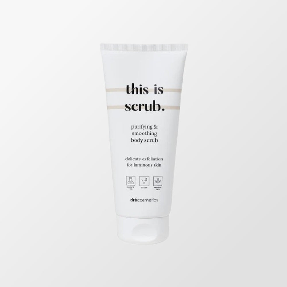 Verfijnde, zuiverende body scrub van Drécosmetics