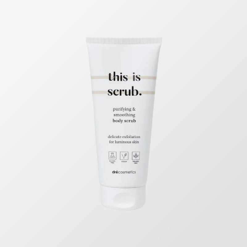 Verfijnde, zuiverende body scrub van Drécosmetics