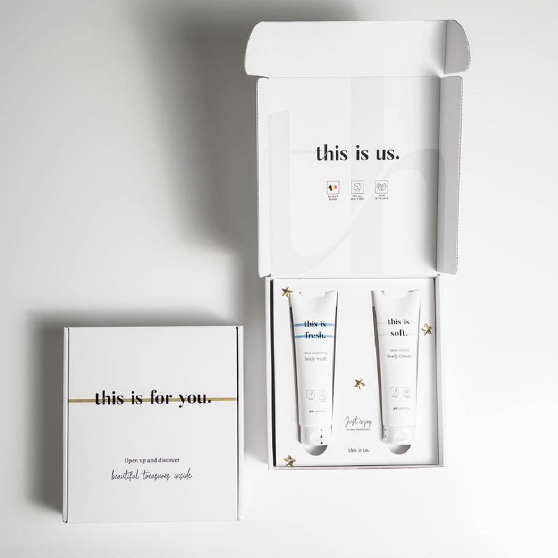 Cadeauset van Drécosmetics met body wash en body cream