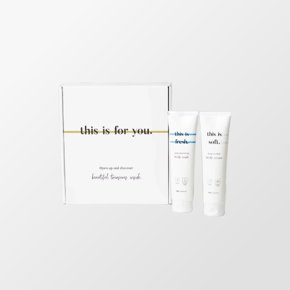 Cadeauset van Drécosmetics met 2 luxe verzorgingsproducten