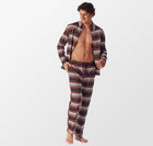 Warme pyjama in bruintinten van Schiesser