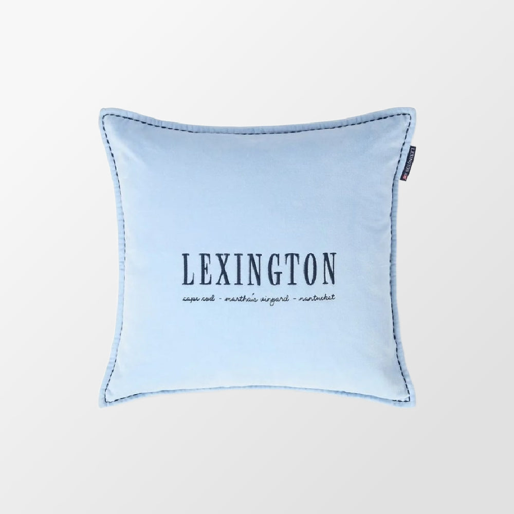 Coussin décoratif Blue Logo avec surpiqûre contrastante
