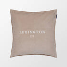Sierkussen Icons Beige/White met wit Lexington logo