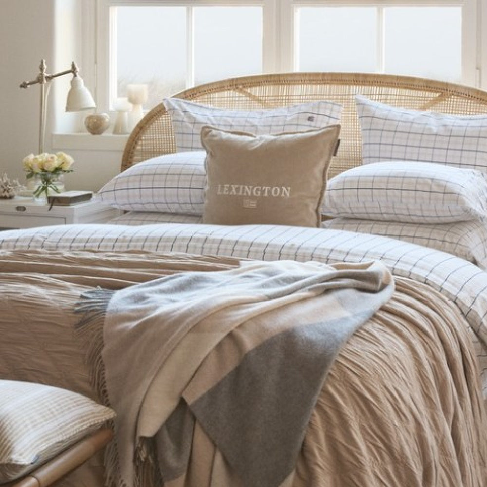 Sierkussen Icons Beige/White met fluwelen afwerking