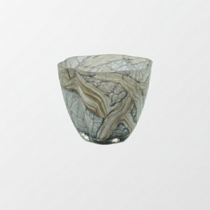 Theelichthouder in grijstinten van Menza